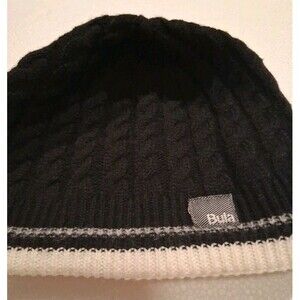 BULA Beanie Hat Cap Black Snowboard Outdoor Ski Acrylic One Size